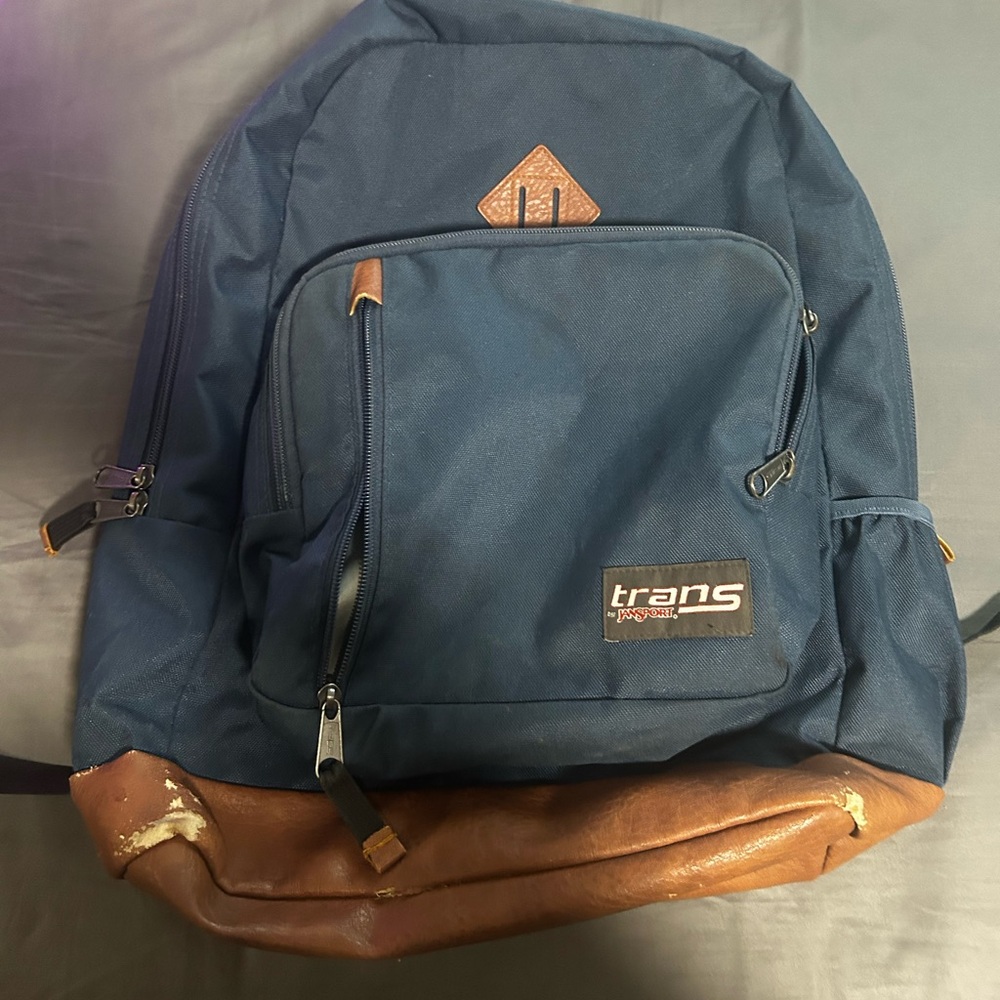 Blue and Brown Jansport Backpack